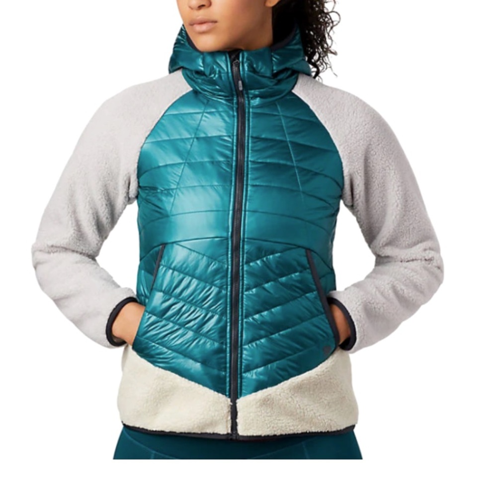 NWOT Mountain Hardwear Fleece Down Puffer Hoodie Women's XL